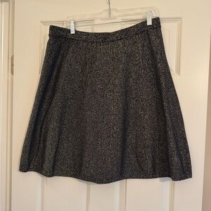 Nanette Lepore Black Gold Metallic A-Line Skirt XL